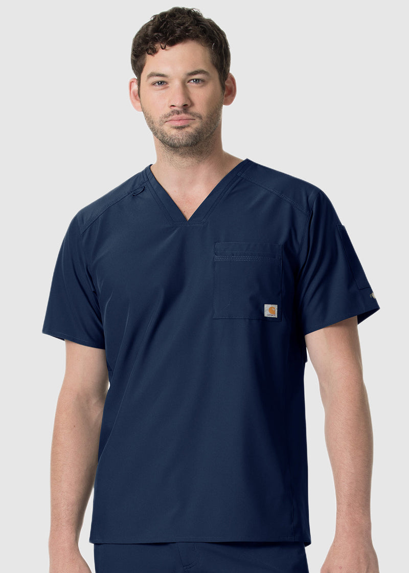 Navy - Cherokee Men's Top - Side View