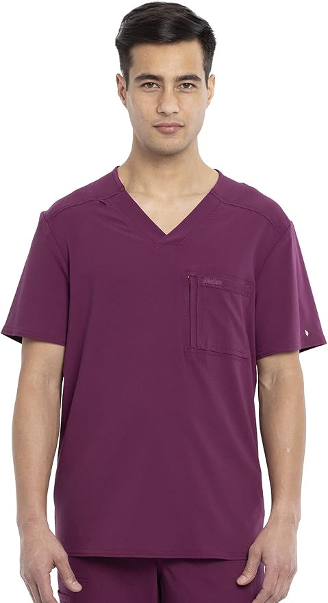 Cherokee Euphoria Men's 2 Pocket Tuckable V-Neck Scrub Top for Nursing