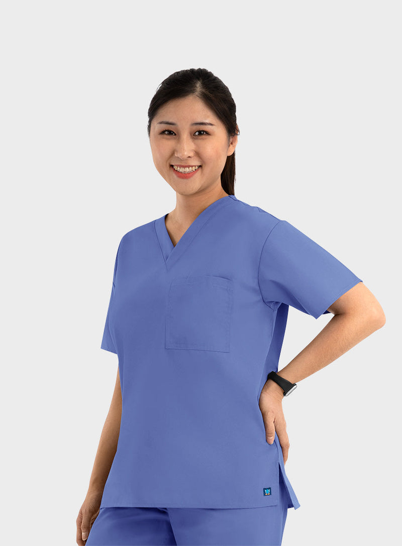 Ceil - Maevn Unisex Scrub Tops - Side View
