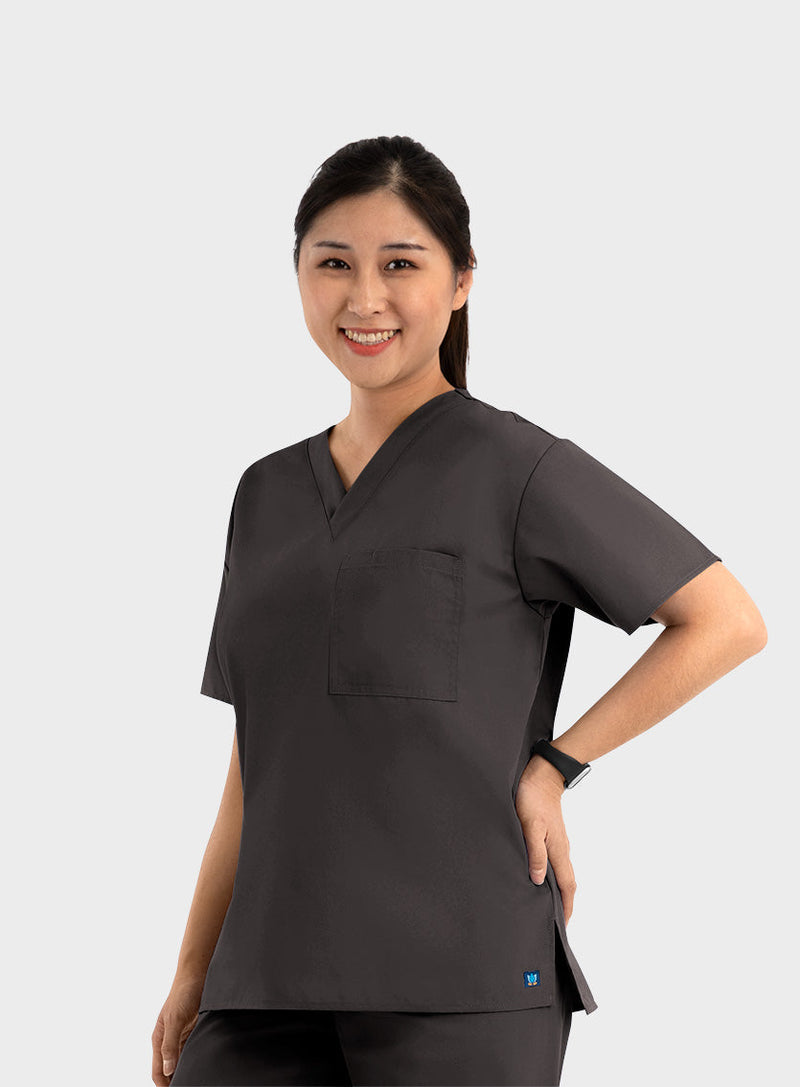 Chocolate - Maevn Scrub Tops - Detail View