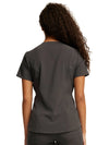 PEWTER - Dickies Riveting Women's 1 Pocket Tuck-In V-Neck Scrub Top for Nursing - Image 1