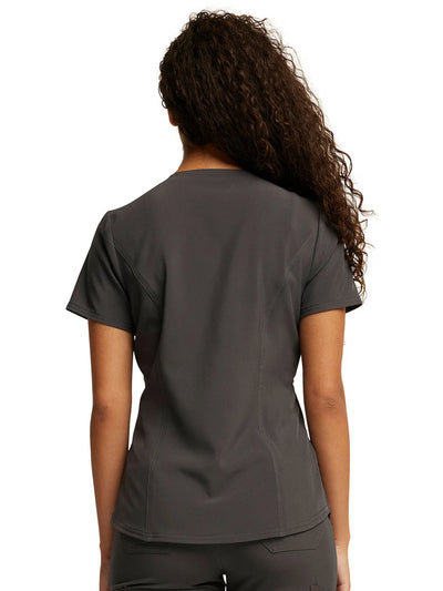 Dickies Riveting Women's 1 Pocket Tuck-In V-Neck Scrub Top for Nursing