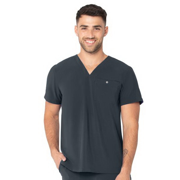 GRAPHITE - Urbane Performance Men's Men's V-Neck Performance Scrub Top for Nursing - Image 1