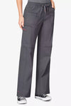 Pewter - WonderWink WonderFLEX Faith Women's 6-Pocket Stretch Boot Cut Cargo Scrub Pant