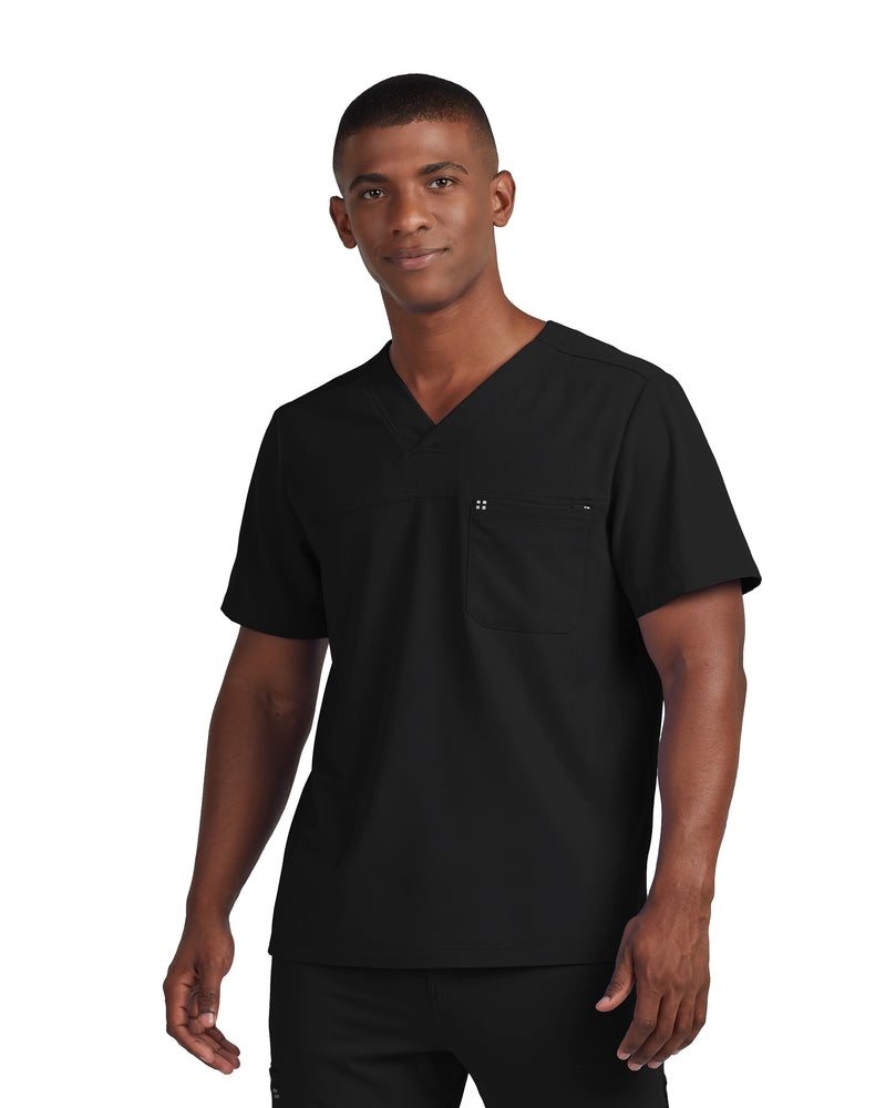 Men's 2 Pocket Scrub Top — White Cross | AP Uniforms USA