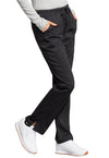 BLACK - Cherokee Workwear Revolution Tech Women's 3 Pocket Mid Rise Straight Leg Drawstring Scrub Pant - Image 4