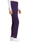 EGGPLANT - Cherokee Workwear Revolution Tech Women's 3 Pocket Mid Rise Straight Leg Drawstring Scrub Pant - Image 4