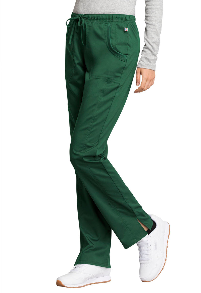 HUNTER - Cherokee Workwear Revolution Tech Women's 3 Pocket Mid Rise Straight Leg Drawstring Scrub Pant - Image 2