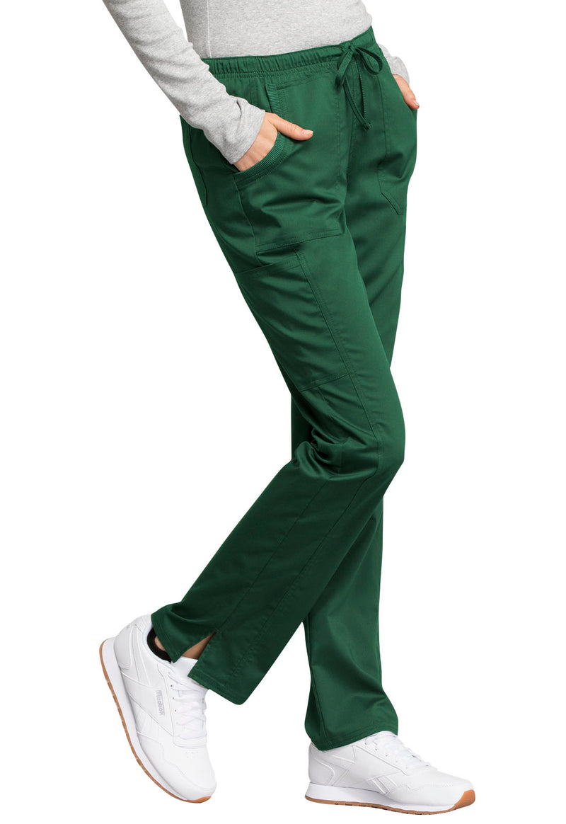 HUNTER - Cherokee Workwear Revolution Tech Women's 3 Pocket Mid Rise Straight Leg Drawstring Scrub Pant - Image 4