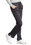 PEWTER - Cherokee Workwear Revolution Tech Women's 3 Pocket Mid Rise Straight Leg Drawstring Scrub Pant - Image 4