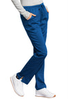 ROYAL BLUE - Cherokee Workwear Revolution Tech Women's 3 Pocket Mid Rise Straight Leg Drawstring Scrub Pant - Image 4