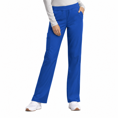 Cherokee Workwear Revolution Tech Women's 4 Pocket Mid Rise Straight Leg Drawstring Scrub Pant