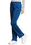 ROYAL BLUE - Cherokee Workwear Revolution Tech Women's Petite 3 Pocket Mid Rise Straight Leg Drawstring Scrub Pant - Image 2