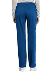 ROYAL BLUE - Cherokee Workwear Revolution Tech Women's Petite 3 Pocket Mid Rise Straight Leg Drawstring Scrub Pant - Image 3