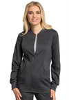 PEWTER - Cherokee Workwear Revolution Tech Women's Zip Front Scrub Jacket - Image 1