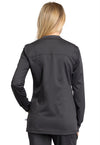 PEWTER - Cherokee Workwear Revolution Tech Women's Zip Front Scrub Jacket - Image 3