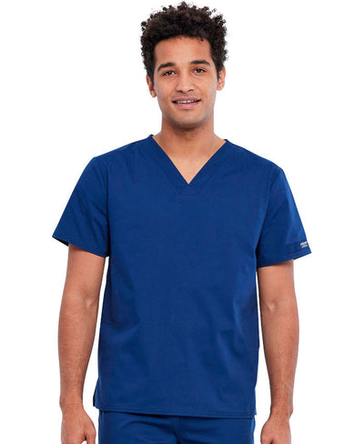 Cherokee Workwear Professionals Unisex Pocketless Tuckable V-Neck Scrub Top for Nursing