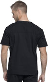 BLACK - Cherokee Workwear Professionals Unisex Pocketless Tuckable V-Neck Scrub Top for Nursing - Image 2