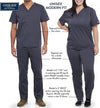 BLACK - Cherokee Workwear Professionals Unisex Pocketless Tuckable V-Neck Scrub Top for Nursing - Image 3