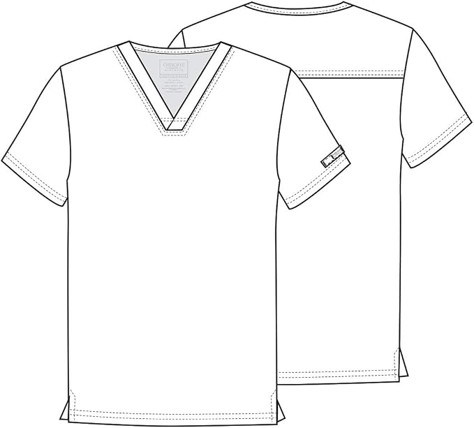 BLACK - Cherokee Workwear Professionals Unisex Pocketless Tuckable V-Neck Scrub Top for Nursing - Image 6