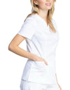 WHITE - Cherokee Workwear Revolution Tech Women's 2 Pocket V-Neck Scrub Top WW741 - Image 13