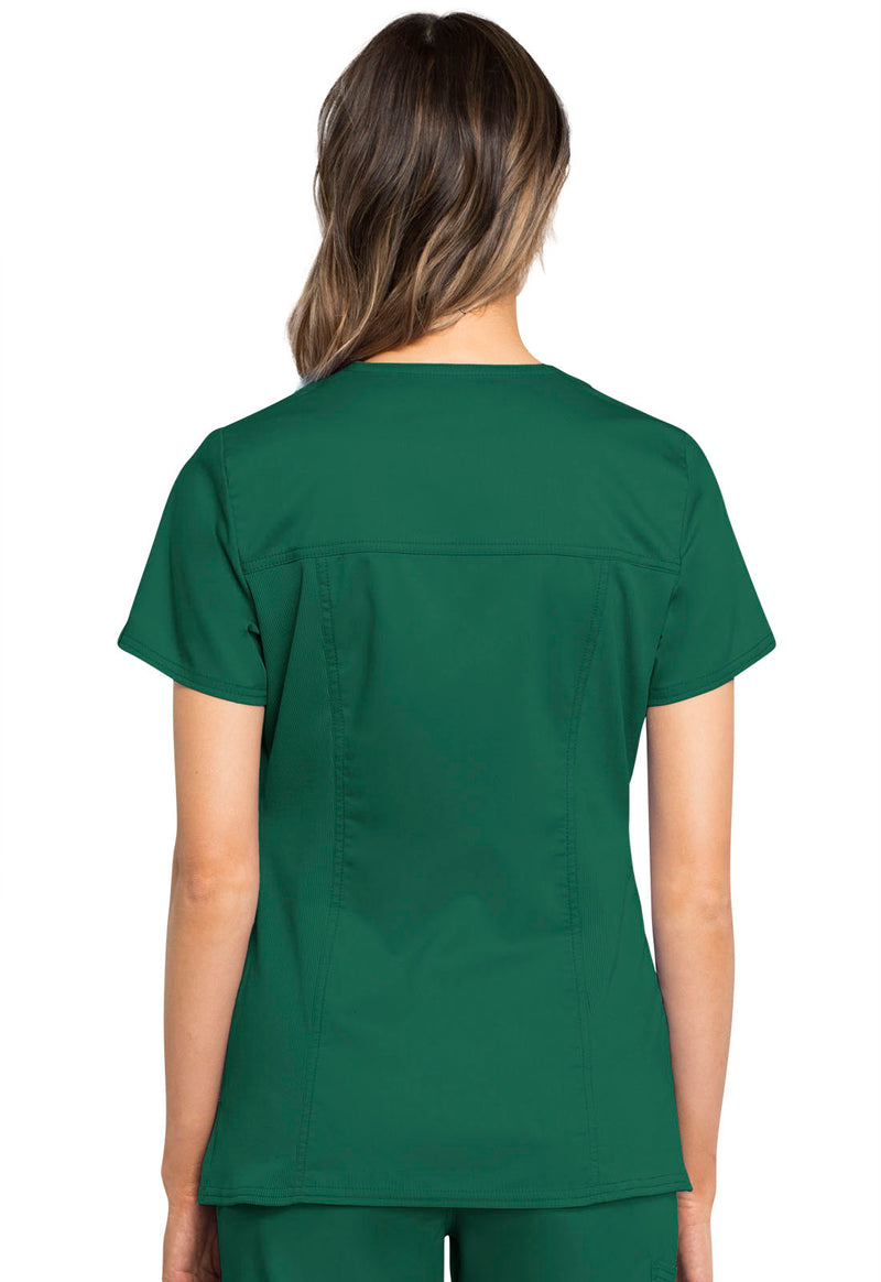 HUNTER - Cherokee Workwear Revolution Tech Women's 2 Pocket V-Neck Scrub Top - Image 3