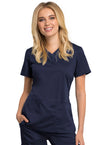 NAVY - Cherokee Workwear Revolution Tech Women's 2 Pocket V-Neck Scrub Top - Image 1