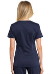 NAVY - Cherokee Workwear Revolution Tech Women's 2 Pocket V-Neck Scrub Top - Image 3