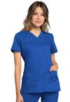 ROYAL BLUE - Cherokee Workwear Revolution Tech Women's 2 Pocket V-Neck Scrub Top - Image 1