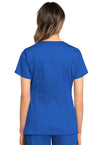 ROYAL BLUE - Cherokee Workwear Revolution Tech Women's 2 Pocket V-Neck Scrub Top - Image 3