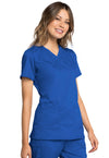 ROYAL BLUE - Cherokee Workwear Revolution Tech Women's 2 Pocket V-Neck Scrub Top - Image 4