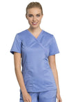 CEIL - Cherokee Workwear Revolution Tech Women's 4 Pocket Mock Wrap Scrub Top for Nursing - Image 1