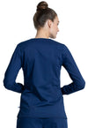 NAVY - Cherokee Workwear Revolution Tech Women's 3 Pocket V-Neck Scrub Top - Image 3
