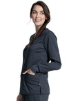 PEWTER - Cherokee Workwear Revolution Tech Women's 3 Pocket V-Neck Scrub Top - Image 2
