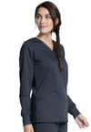 PEWTER - Cherokee Workwear Revolution Tech Women's 3 Pocket V-Neck Scrub Top - Image 4