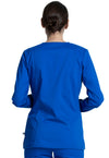 ROYAL BLUE - Cherokee Workwear Revolution Tech Women's 3 Pocket V-Neck Scrub Top - Image 3