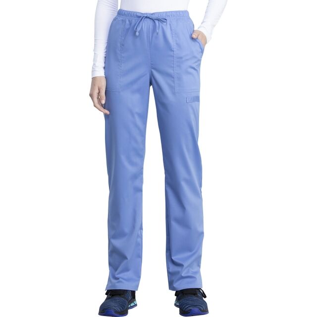 Cherokee Workwear Revolution Tech Women's 4 Pocket Mid Rise Straight Leg Drawstring Scrub Pant WW041