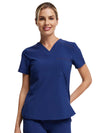 NAVY - Dickies Riveting Women's 1 Pocket Tuck-In V-Neck Scrub Top for Nursing - Image 1