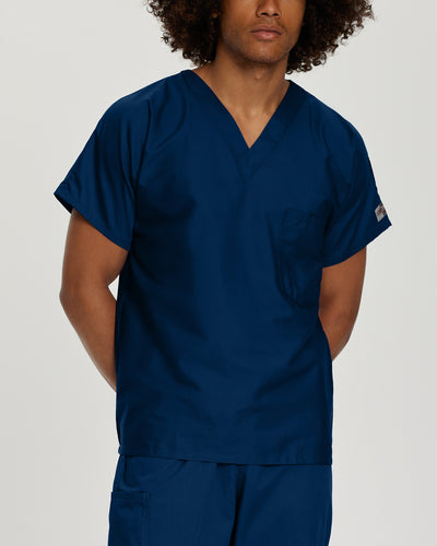 Unisex 1 Pocket Unisex V-Neck Scrub Top for Nursing