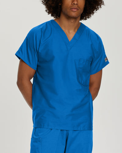 Unisex 1 Pocket Unisex V-Neck Scrub Top for Nursing