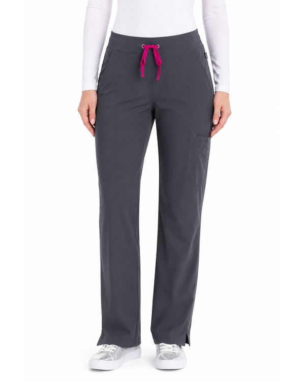 Pantalón recto de enfermería con 4 bolsillos para mujer