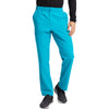 TEAL BLUE - Cherokee Euphoria Men's 8 Pocket Fly Front Cargo Scrub Pant for Nursing - Image 4