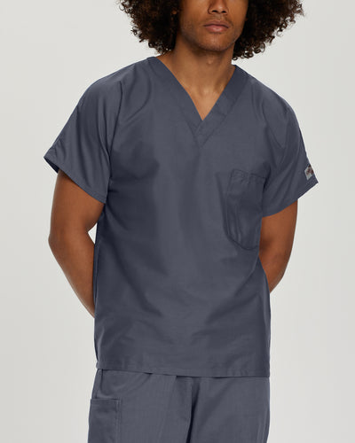 Unisex 1 Pocket Unisex V-Neck Scrub Top for Nursing