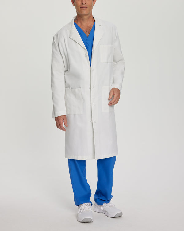 Men's 3 Pocket Essential Lab Coats Full-Length Lab Coat